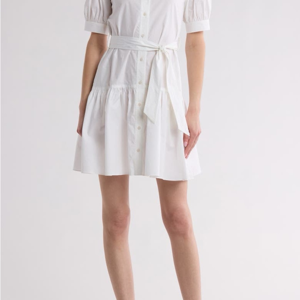 Derek Lam White Mini Dress with Belt